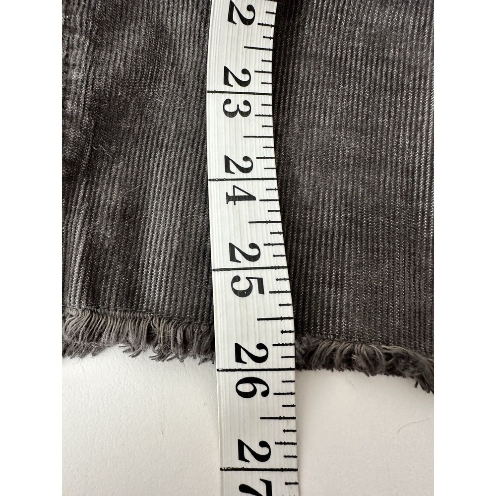 Aerie Overalls Women's Medium Corduroy Raw Hem Patch Pockets Dark Gray - Picture 8 of 10
